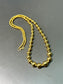 14K Gold Italian Hollow Graduated Bead Necklace