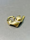 Vintage Italian 18K Gold Diamond Panther Pendant