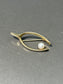 Vintage 14K Gold Pearl Wishbone Brooch