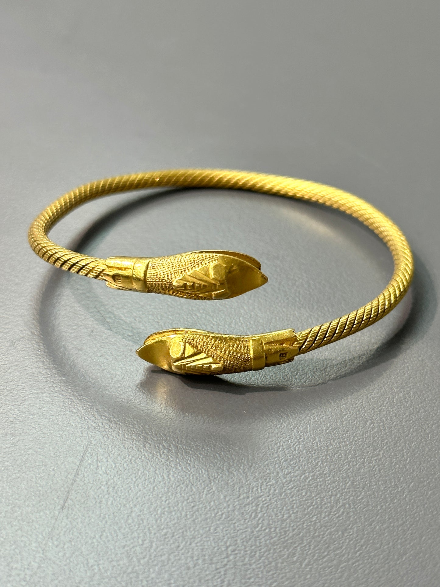 Egyptian 21K Gold Serpent Bracelet