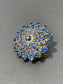 Pendentif broche en grappe de saphir en or 14 carats vintage