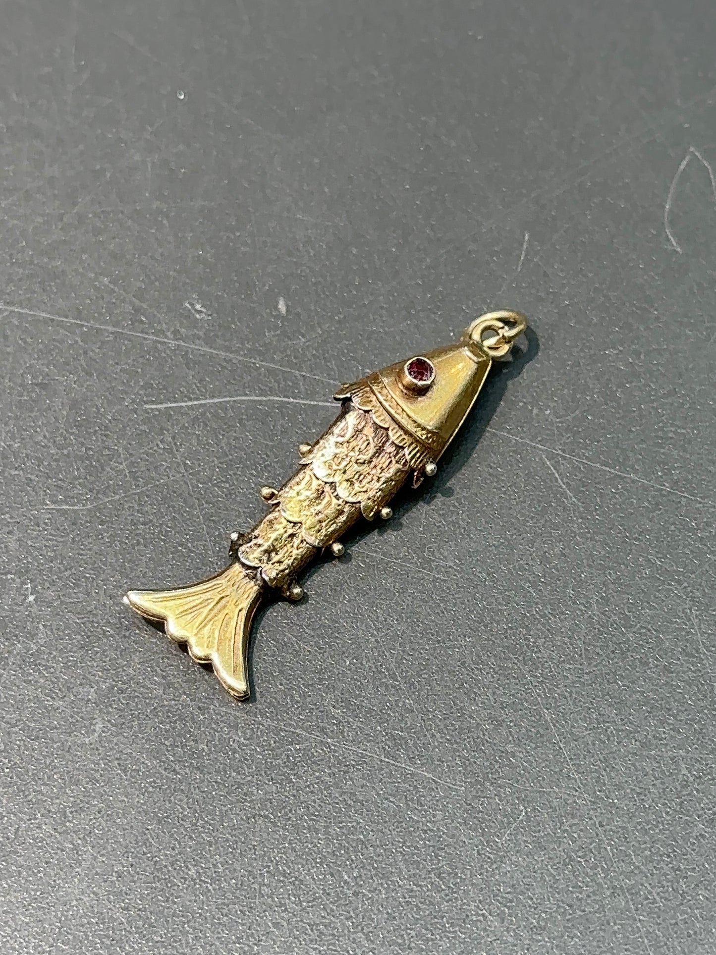 Vintage 14K Gold Articulating Fish Charm