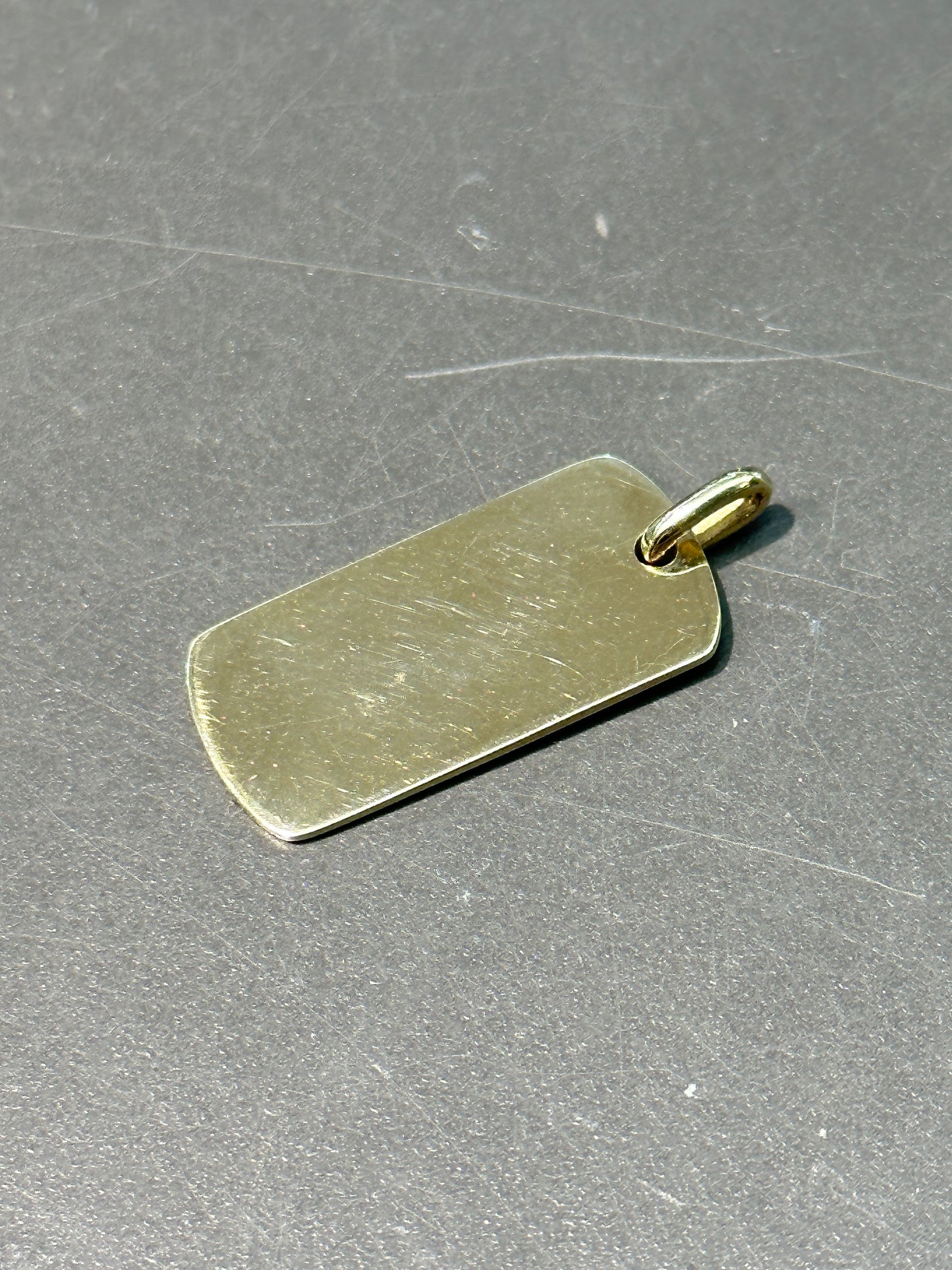 Pendentif plaque d'identité en or 10 carats