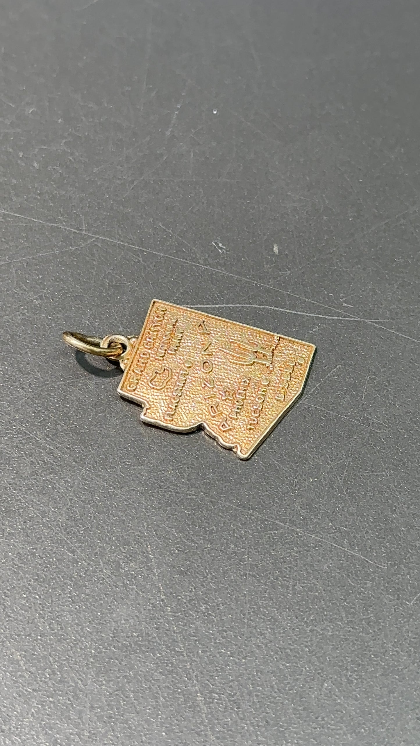 Vintage 14K Gold Arizona Map Charm