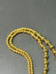 Collier de perles graduées creuses italiennes en or 14 carats