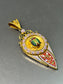 Victorian Etruscan 22K Gold Micro-Mosaic Scarab Pendant