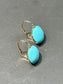 Boucle d'oreille en diamant turquoise persan en or 14 carats