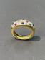 18K Gold Multi-Gemstone Pavé Ring