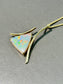 Vintage 14K Gold Triangular Opal Pendant