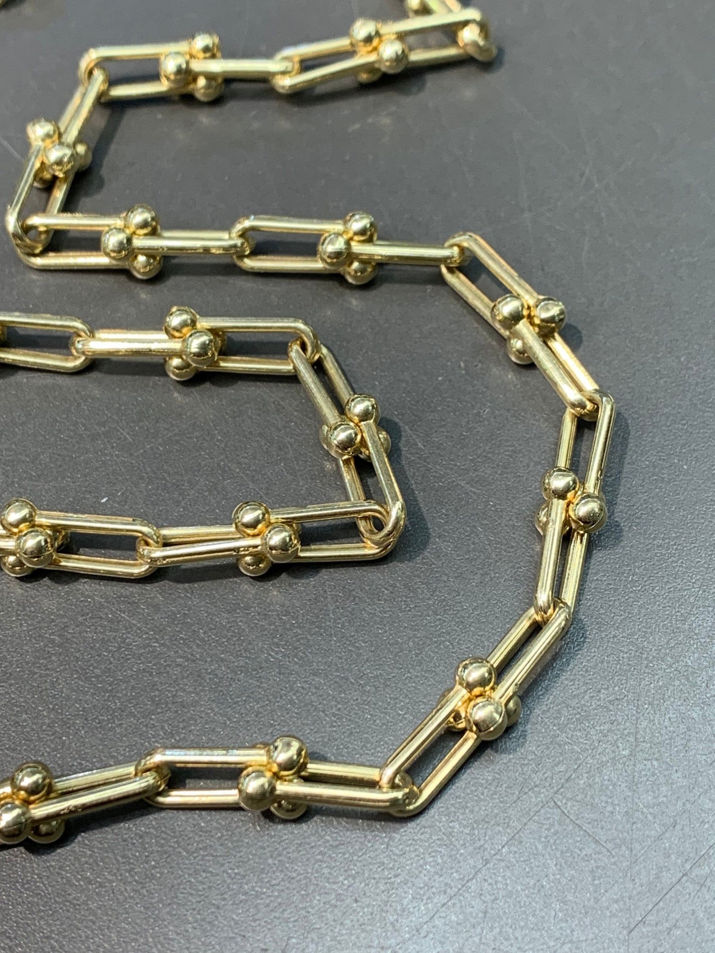 14K Gold Hardware Chain Link Necklace