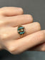 Victorian 14K Gold Turquoise Pearl Horse Shoe Ring