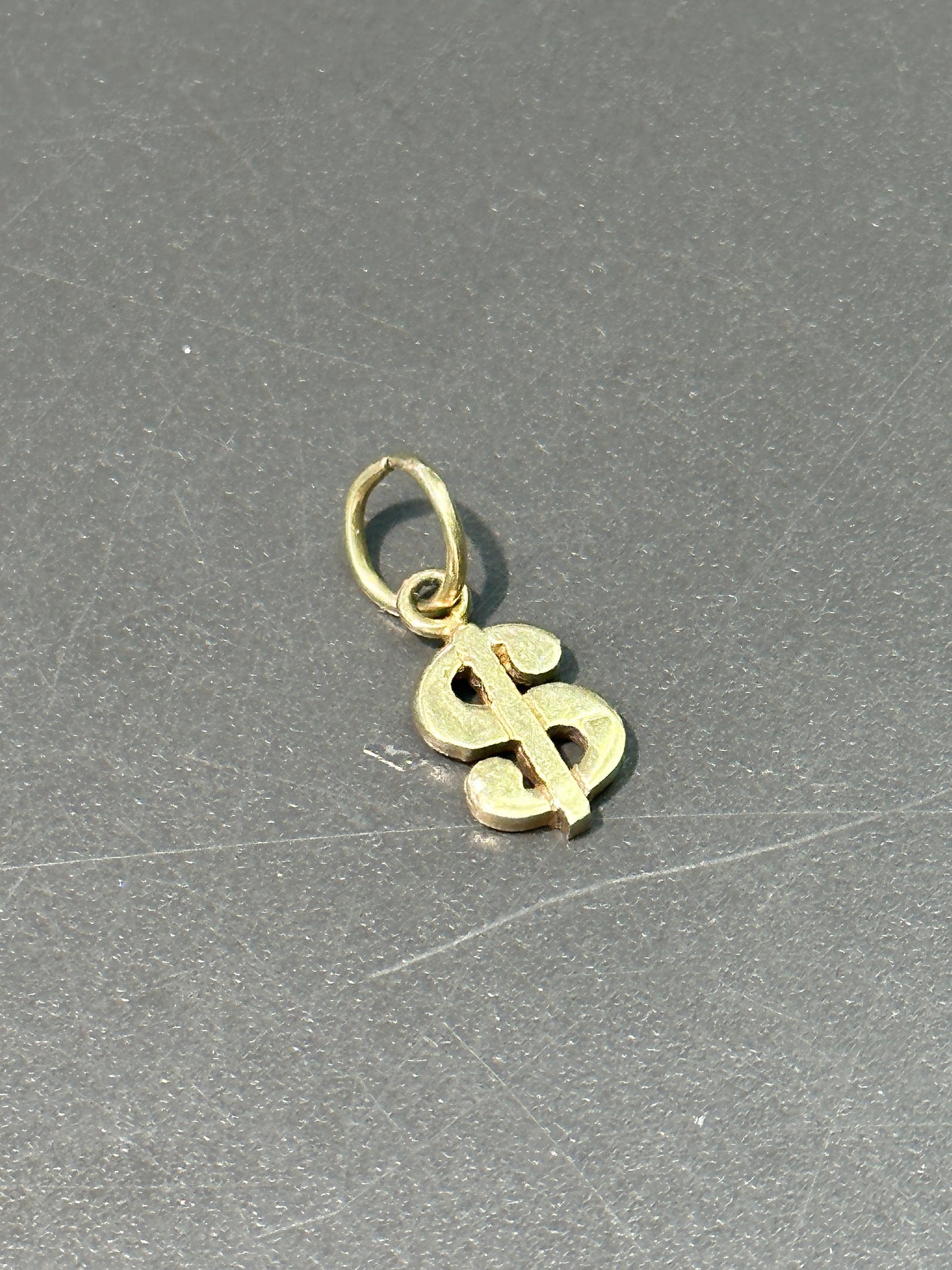 Vintage 14K Gold Dollar Sign Charm