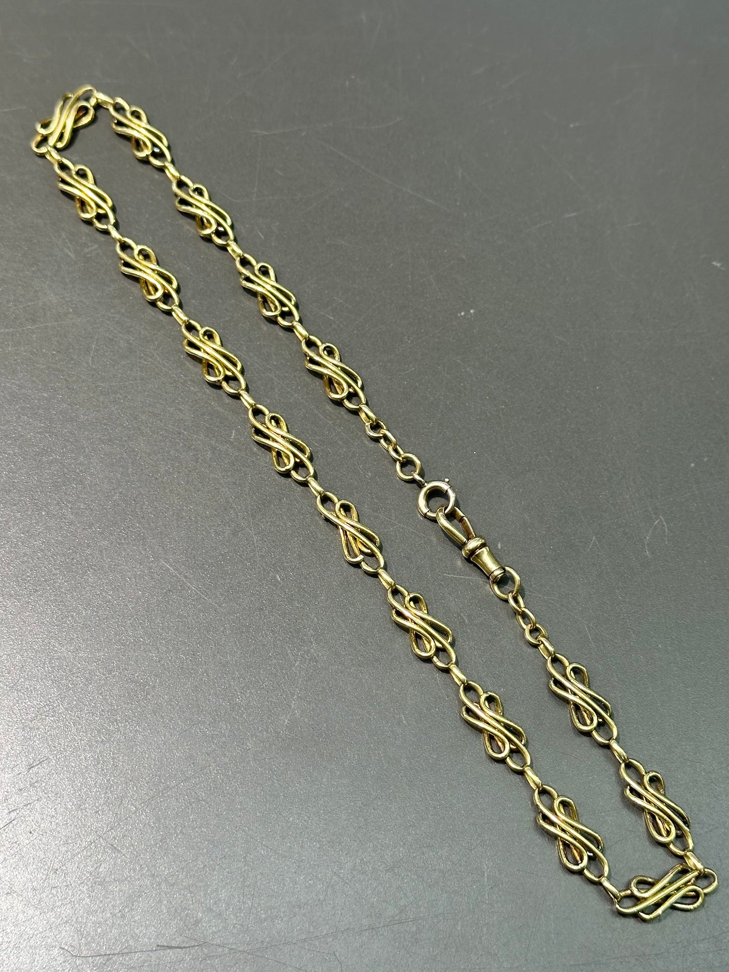 Antique French 18K Gold Motif Watch Chain