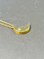 18K Gold Diamond Moon Pendant