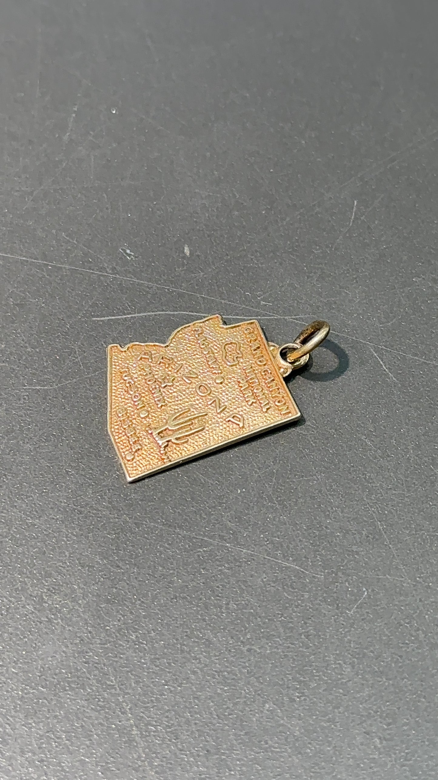 Vintage 14K Gold Arizona Map Charm