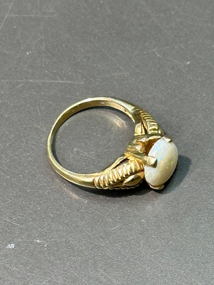 复古 14K 金蛋白石戒指