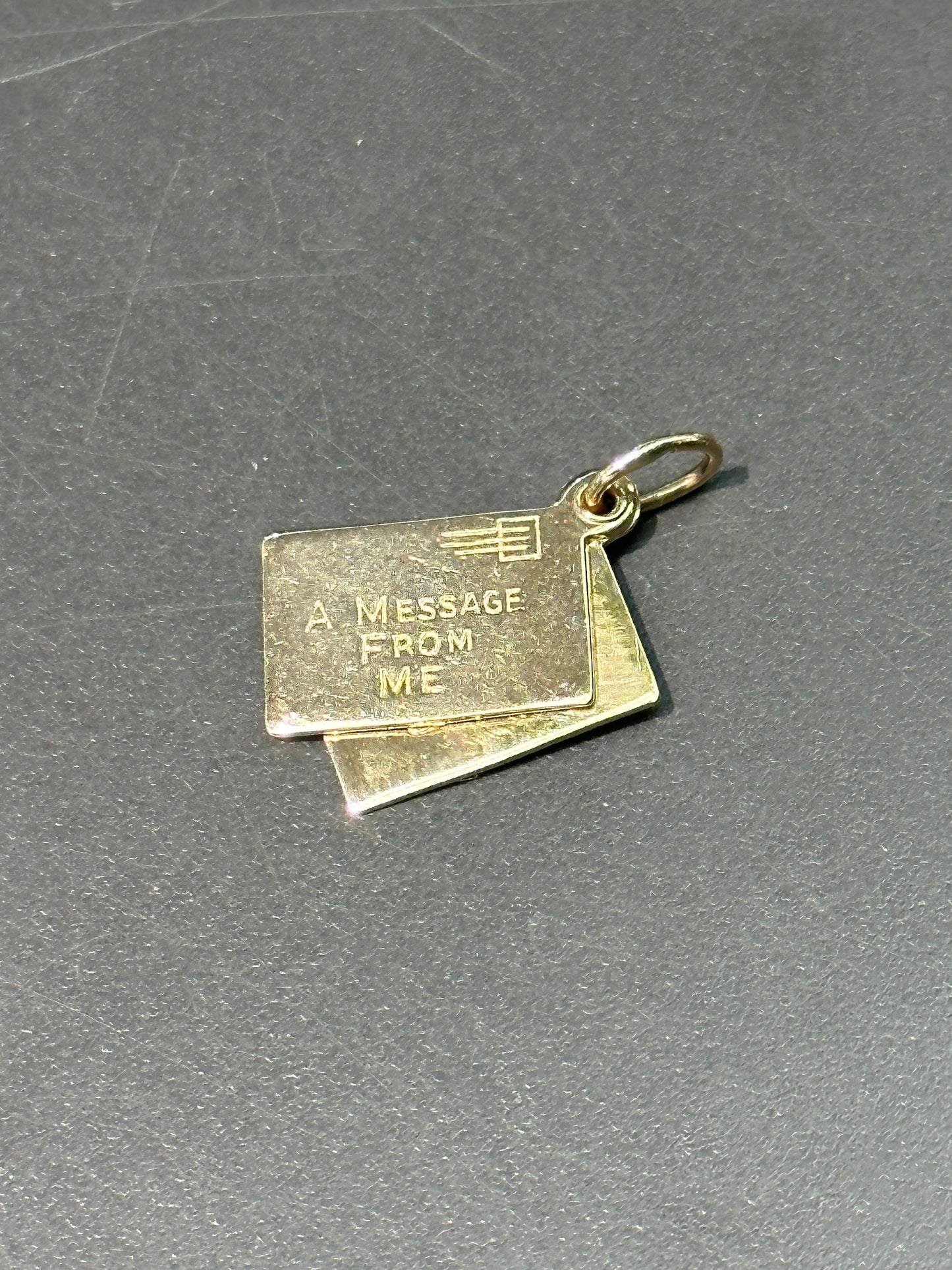 Vintage 14K Gold “A Message From Me I Love You” Envelope Charm