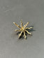 Antique Victorian 14K Gold Seed Pearl and Diamond Star Burst Brooch Pendant Brooch