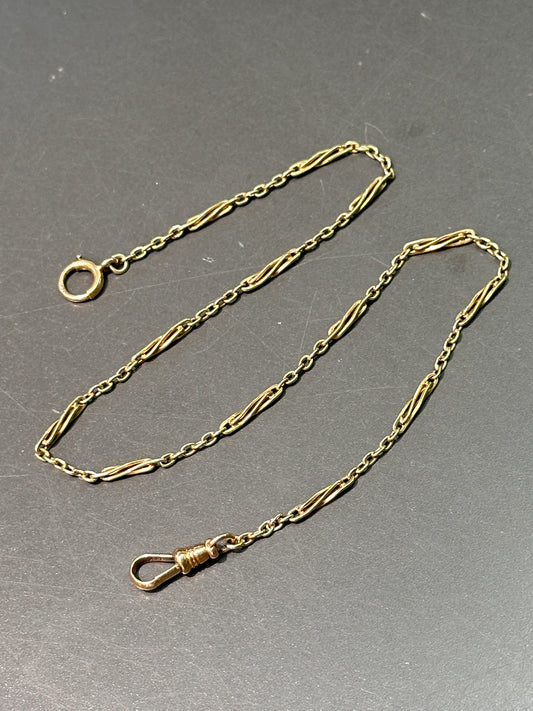 Vintage 14K Gold Motif Link Necklace