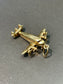 Vintage 14K Yellow Gold Articulated Enamel Propeller Airplane Charm