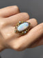 Antique 14K Gold Opal and Diamond Motif Ring