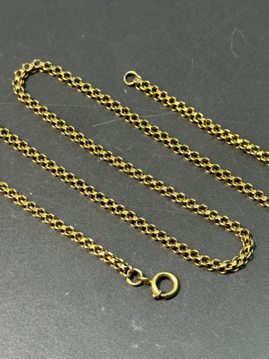 Victorian 18K Gold Link Chain Necklace