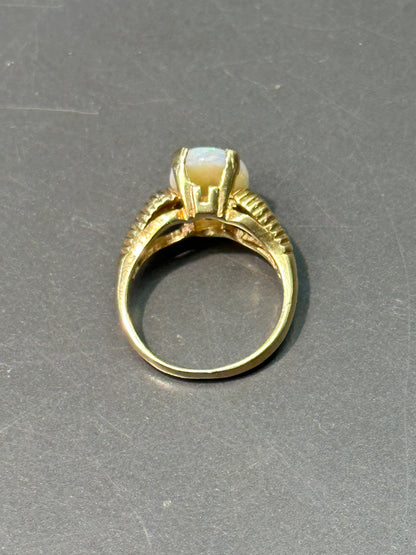 复古 14K 金蛋白石戒指