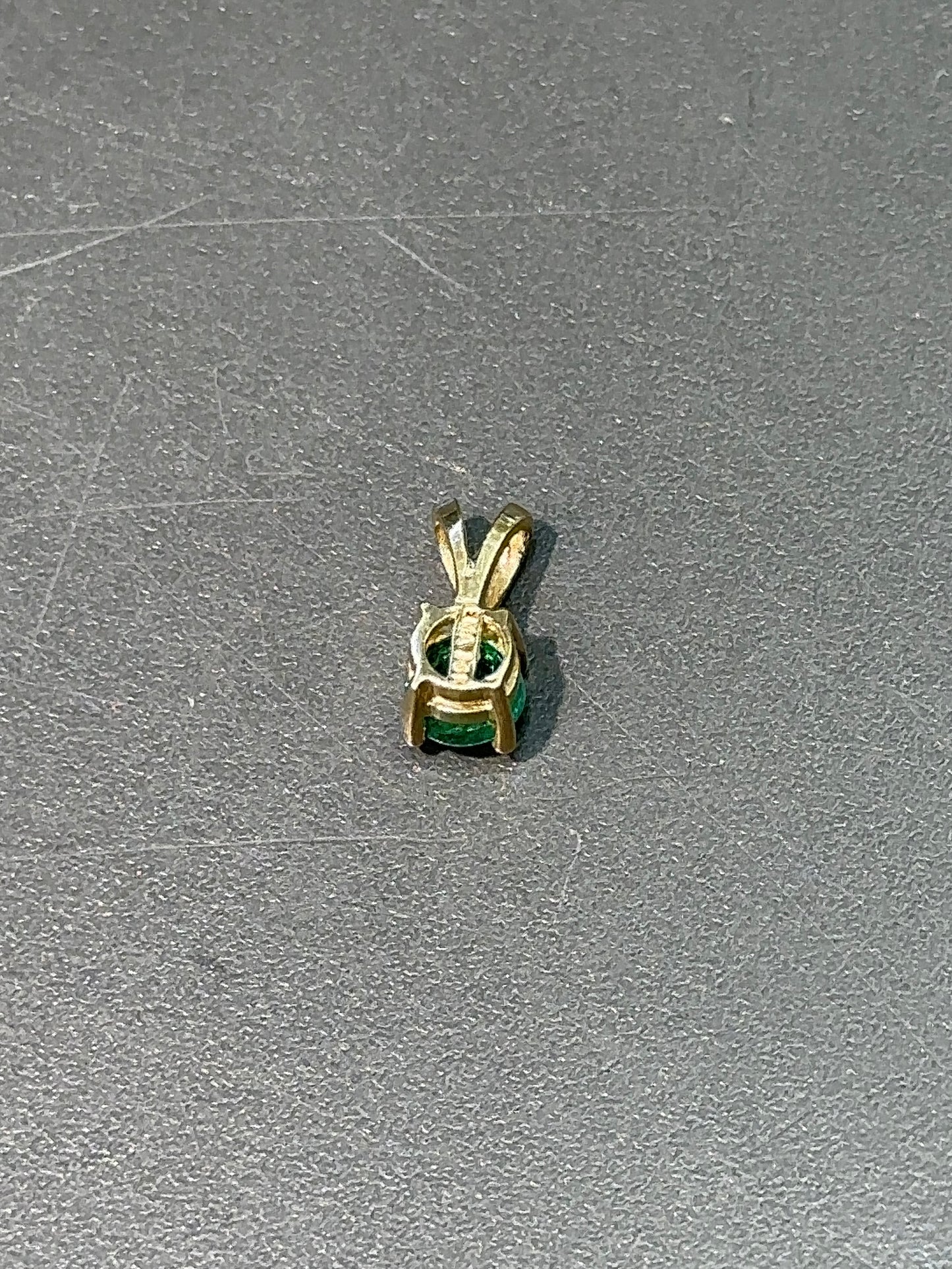 14K Gold Emerald Pendant