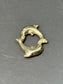 Vintage 14K Gold Puffy Double Dolphin Charm