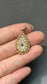 pendentif vintage en perles de graines d’or 14K et saphir