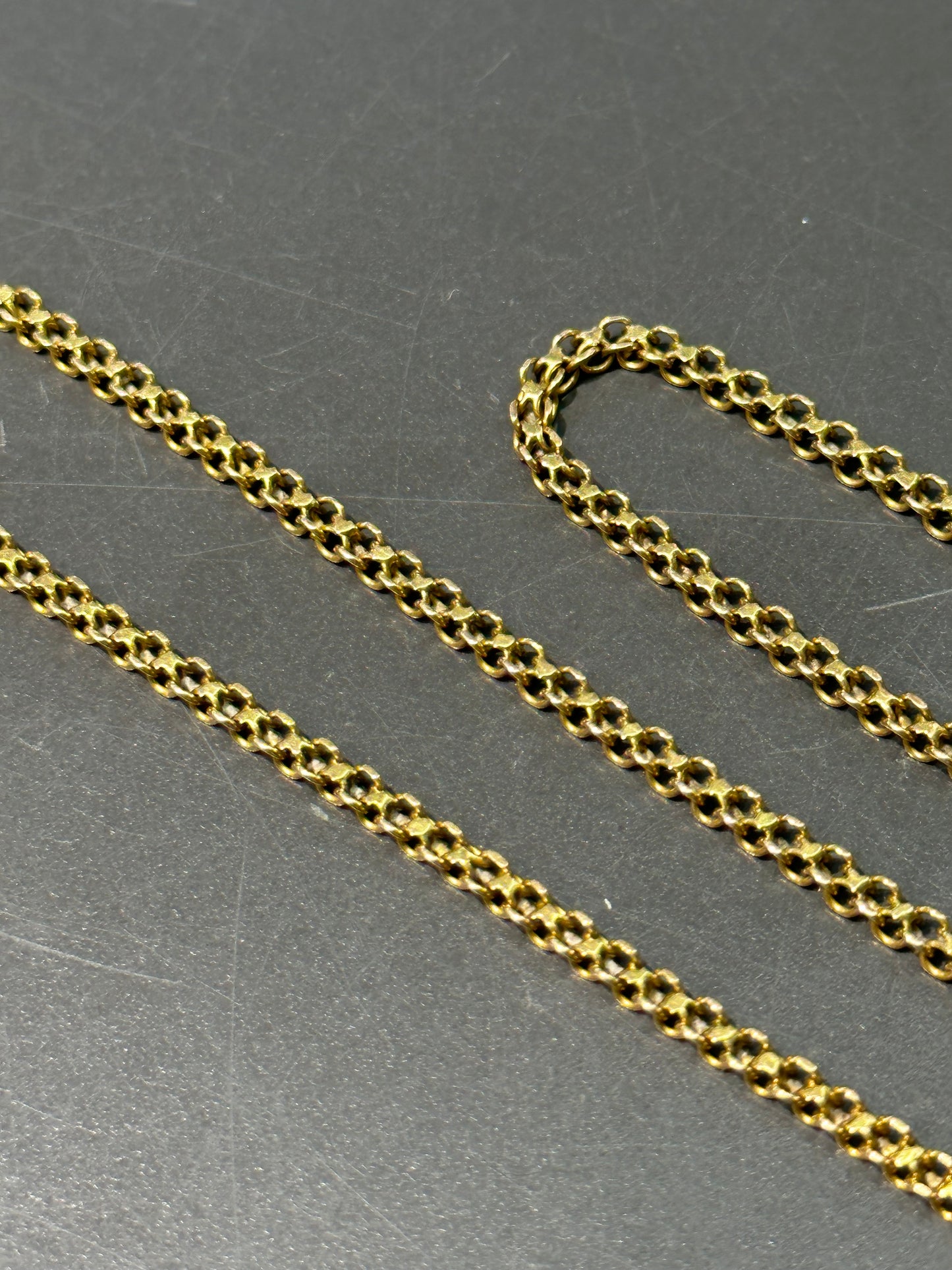 Victorian 18K Gold Link Chain Necklace