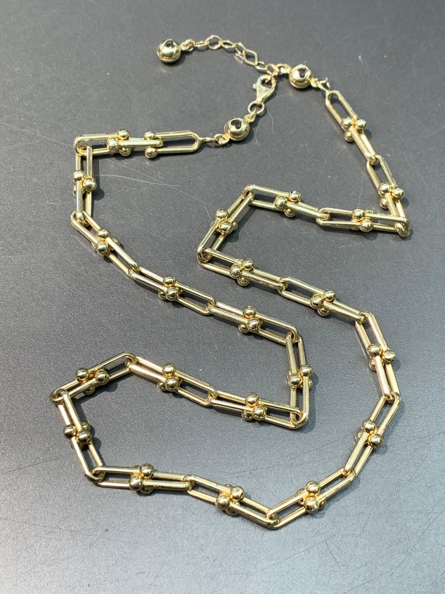 14K Gold Hardware Chain Link Necklace