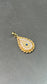 Vintage 14K Gold Seed Pearl and Sapphire Pendant