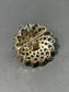 Pendentif broche en grappe de saphir en or 14 carats vintage