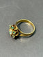 Antique 14K Gold Natural Opal Emerald Ring