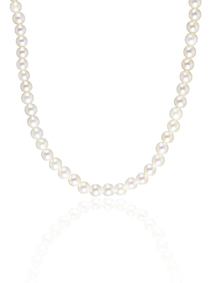 14K Gold 3.5 mm Akoya Pearl Necklace