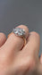 Antique 14K Gold 2.21 CTW Diamond Halo Cluster Conversion Ring