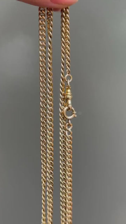 复古 18K 金链环表链