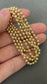 14K Gold 3.0 mm Solid Beaded Flush Chain Necklace