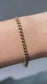 Vintage 18K Yellow Gold Solid Curb Link Bracelet