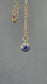 18K Gold Platinum 0.30 CTW Diamond Natural Sapphire Flip Pendant