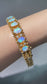 14K Gold Natural Opal 3.0 CTW Diamond Bangle Bracelet