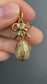 Vintage Imperial Russian 18K Gold Diamond Solid Egg Ribbon Pendant