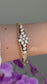 Vintage 14K Gold Opal Cluster Bangle Bracelet