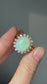 Vintage 14K Gold Opal Diamond Halo Ring SZ 7