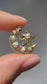 Antique 14K Yellow Gold 0.68 CTW Diamond Crescent Star Pendant