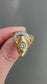 Bague serpent bicolore vintage en or 18 carats et diamants