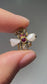 Antique 18K Gold 0.05 CTW Diamond Ruby Bee Charm