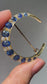 Antique 14K Gold Natural Unheated Sapphire Diamond Crescent Brooch