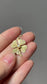 Vintage 14K Gold Pearl Four Leaf Clover Charm